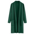 thumbnail image 4 of KBKYBUYZ Long Sleeve Outerwear Cardigan Women's Fall And Winter Straight Cardigan Button Pocket Coat On Sale, 4 of 4