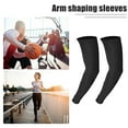 thumbnail image 2 of Unique Bargains 1 Pair Arm Shapers Arm Slimming Sleeves Fat Burning Light Weight Black Polyester, 2 of 6