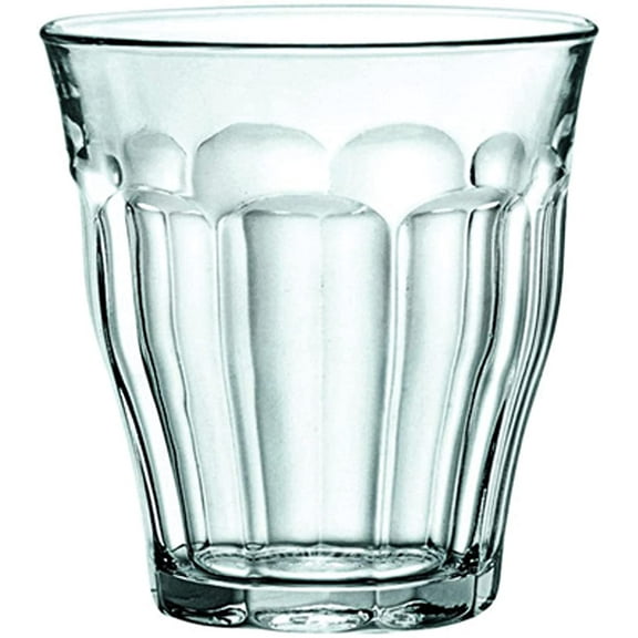 Duralex Made In France Picardie Clear Glass Tumbler, Set of 6, 3-1/8 Ounce