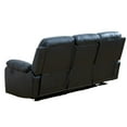 thumbnail image 6 of AUKFA 3 Seats Recliner Sofa Chair, Home Theater Sofa with Flipped Backrest and Cupholder, Black, 6 of 13