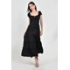 thumbnail image 1 of Vestido maxi campesino Roman Fashion /Juvenil, 14646 (Negro) negro CH, 1 of 5