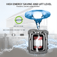 thumbnail image 6 of 600 watt Macerating Toilet of Upflush Toilet for Basement Toilet System, Macerator Pump with 4 Water Inltes for Kitchen SInk, Bathroom, Laundry (600watt-1), 6 of 7