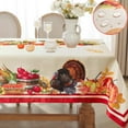 thumbnail image 1 of Nappe de l'Action de Grâce Rectangulaire, Nappe Anti-Déversement pour l'Automne avec Imprimé Dinde et Citrouille, Nappe Décorative pour les Fêtes d'Automne, Récolte et Repas (Rectangle, 60 Pouces x 102 Pouces), 1 of 6