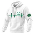 thumbnail image 4 of St Patrick's Day Irish Knit Grid Pattern Hoodie For Men Cozy Casual Wear, 4 of 4