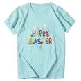 thumbnail image 2 of Daisyyozoid Chemise Joyeuses Pâques pour Femmes, Manches Courtes Imprimées, Col Rond, Blouse Ample, 2 of 4