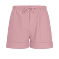 thumbnail image 5 of Yievot Cotton Shorts for Men 5 Inch Inseam Casual Drawstring Elastic Waist Summer Vacation Beach Shorts with Pockets, 5 of 8