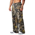 thumbnail image 4 of LTTVQM Leaf Print Camouflage Full Length Pants for Men 2026 Vacation Forest Camo Relaxed Fit Dual Side Pockets Lightweight Travel Wide Leg Pants Coffee S, 4 of 7