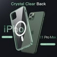 thumbnail image 4 of JETech Magnetic Case for iPhone 11 Pro Max 6.5-Inch Compatible with MagSafe Wireless Charging, Shockproof Phone Bumper Cover, Anti-Scratch Clear Back (Midnight Green), 4 of 7