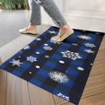 thumbnail image 4 of Blue Christmas Snowflake Pattern Door Rugs,Washable Non Slip Door Mats Indoor,Decorative Door Mats,Entry Mat Indoor for Entrance,Bedroom,Kitchen,Bathroom,17"x30", 4 of 6