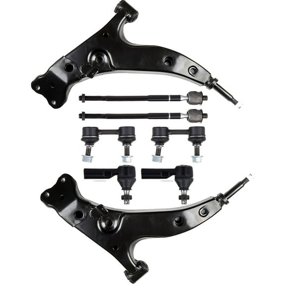 ECCPP Control Arm Kit 1993 1994 1995 for Toyota Corolla - Inner Tie Rod Ends Lower Control Arms Outer Tie Rod Ends Front Sway Bar End Links