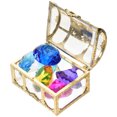 thumbnail image 3 of 1 Set Treasure Pirate Box Summer Swimming Gems Diamonds Random Gems Color, 3 of 9