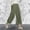 Green, variant on CHUOU 2024 Women's Casual Loose Elastic Waist Cotton Trousers Seven Point Wide Leg Pants