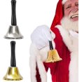 thumbnail image 3 of 2 Pcs Christmas Santa Metal Hand Bell, 3 of 5