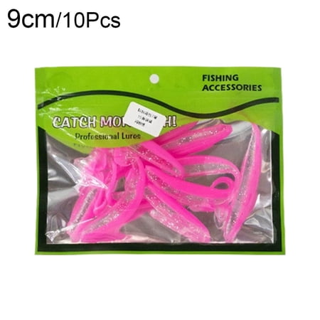 Soft Fishing Lures 3.5 Inch Paddle Tail Swimbaits for Bass Trout Freshwater Fishing Lures Realistic Dual-Color Silicone Lures 10 Pcs