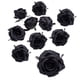 thumbnail image 2 of 10 cabezas de flores artificiales de seda para arreglos florales, decoración de bodas y Halloween. Negro, 2 of 9