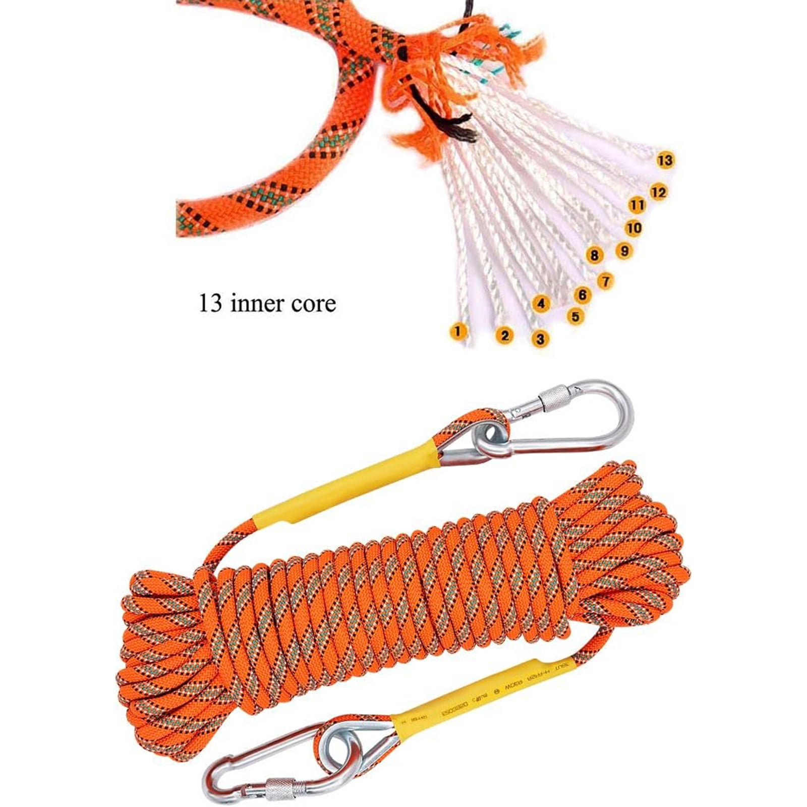 Climbing Ropes, Mountain Rock Rope，Dynamic Climbing Ropes, Outdoor Safety Rope 10 mm/3.93 Inches