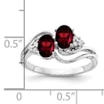 thumbnail image 2 of Primal Gold 14 Karat White Gold 6x4mm Oval Garnet and Diamond Ring, 2 of 4