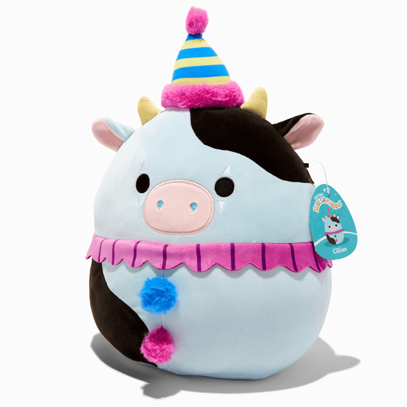 Squishmallows Original 8-Inch Cillian the Party Cow Clown - Official Jazwares Plush