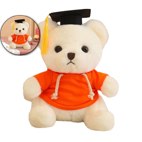 Dvruxg Graduation Bear Plush - Graduation Gift with Doctoral Cap & Gown, Soft Plush Bear Toy for Birthday, Commemorative Keepsake
