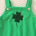 thumbnail image 5 of Baby Bodysuit Zipper My First St Patricks Day Baby Girl Boy Outfit Romper Backless Sleeveless Corduroy Overalls Jumpsuit Green, 0-3 Months, 5 of 7