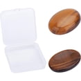 thumbnail image 2 of 2Pcs Natural Tiger Eye Worry Stone Crystal Therapy Gemstones Chakra Reiki Oval Shape Thumb Stones for Stress Relief Anxiety Rubbing Balancing Massage Pocket Palm Brown, 2 of 7