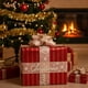 thumbnail image 5 of Arcos de Navidad para el Envoltorio de Regalos Cinta de Satén de Seda de Champaña 200x6.3cm, Cinta de Navidad para la Decoración Del Árbol de la Caja de Regalos Rosa Blanca Plata Copo de Nieve Plaid, 5 of 6
