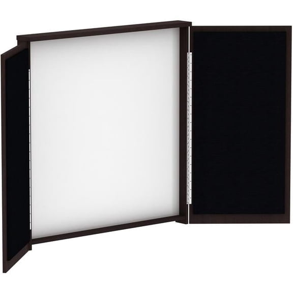 Lorell LLR18275 Dry Erase Hinged Cabinet, Espresso