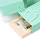 thumbnail image 4 of 10 bolsas de papel kraft con asas, rectangulares, color aguamarina, 16 x 12 x 5,9 cm. Ideales para regalos o compras., 4 of 4