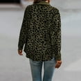 thumbnail image 5 of Tiweut Leisure Jackets for Womens Button Down Long Sleeve Oversized Leopard Print Corduroy Loose Fit Coat with Pockets Blouses Army Green,L, 5 of 6