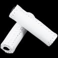 thumbnail image 2 of Pair Vintage leather bicycle Grips Grips trekking handlebars Cover Colour: White, 2 of 5