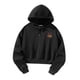 thumbnail image 4 of Sudaderas con capucha con cordón, sudaderas con capucha para mujer, estampado de palabras de amor, ropa negra para mujer con corte holgado para ir de XL, 4 of 8