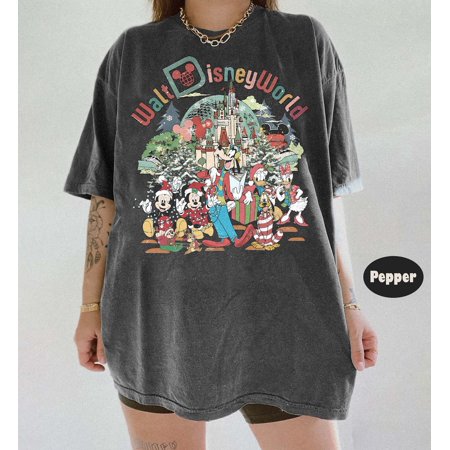 Vintage Walt Disney World Christmas Shirt, Mickey and Friends Christmas 2025 Shirt, Disney Family Matching Xmas Outfit, Disneyworld Xmas Tee