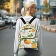 thumbnail image 7 of FORMRS Mini Backpack Purse for Women Travel Daypack Casual Shoulder Bag, Floral Watercolor Oranges, 7 of 7