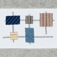 thumbnail image 2 of Authentic Hotel and Spa  Turkish Cotton Squares Embroidered Light Grey 4-piece Washcloth Set, 2 of 2