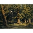 thumbnail image 2 of Robert Zünd 14x11 Black Ornate Wood Framed Double Matted Museum Art Print Titled: Grove Near Lucerne, 2 of 5