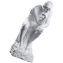 HOMEMAXS  Thinker Sculpture Artistic Decor Man Decorations Office White