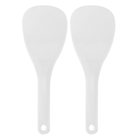 Kitchen Serving Rice Spoon with Plastic Handle 2 Piece