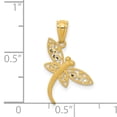 thumbnail image 2 of Pendentif Libellule en Or Jaune 14K avec Diamants en Satin, 2 of 2