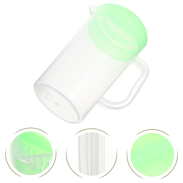 SOLUSTRE Cold Water Bottle Juice Jug Plastic Beverage Pitcher Juice Pitcher  with Lids for Fridge Beverage Carafes Lemonade Pitcher Plastic Tea Pitcher