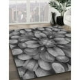 thumbnail image 3 of Ahgly Company Machine Washable Indoor Square Transitional Black Area Rugs, 7' Square, 3 of 7