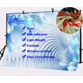 thumbnail image 4 of BSDHOME Polyester 7x5ft Blue Flowers Backdrop Dancing Glittering Plollen Flying Butterflies Photography Background, 4 of 5
