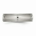thumbnail image 3 of White Stainless Steel Ring Band Wedding Beaded Standard Grooved, 3 of 5