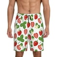 thumbnail image 3 of Lsque Strawberry Mens Sleep Pajama Shorts,Short Pajama Pants, Cotton Ultra-Soft Knit-4X-Large, 3 of 9