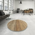 thumbnail image 4 of Ahgly Company Machine Washable Indoor Round Contemporary Light Brown Area Rugs, 3' Round, 4 of 7