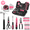 Pink, variant on Cshidworld 39-Piece Tool Set General Household Hand Kit with Plastic Toolbox Storage Case, Basic Home Tool Kit for Girls Ladies and Women - Includes Essential Tools for Home Garage and Office, Pink