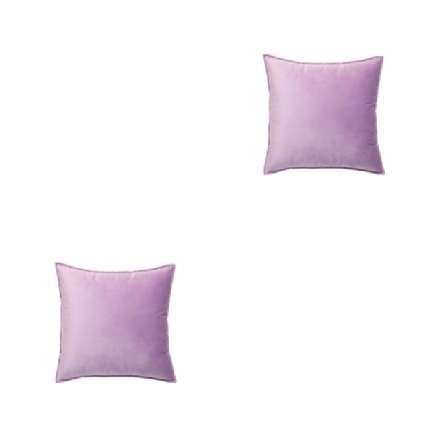 Naiovety Funda de cojín de asiento Funda de almohada Morado claro Púrpura claro 50x50cm 2piezas