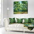 thumbnail image 2 of Designart Green Jungle with Dense Trees - Landscape Wall Throw Pillow - 18x18, 2 of 4
