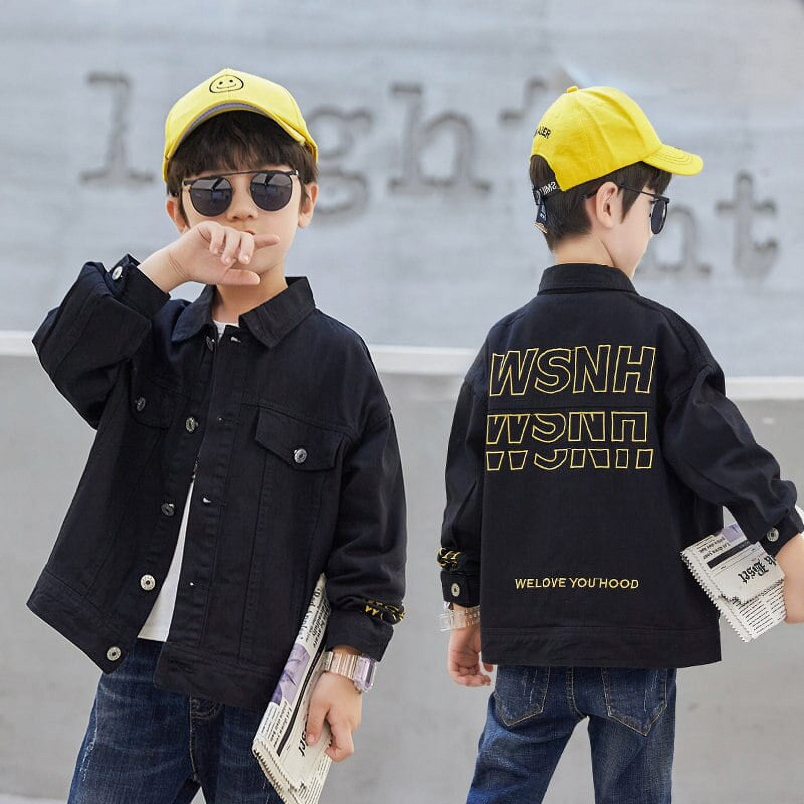 2021 Spring Autumn Jacket Boys Kids Letter Print Outerwear
