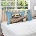 thumbnail image 5 of Coolnut Sloth on The Branch Plush Pillow Case, Zippered Bed Pillow Pillowcases, Super Soft and Cozy Pillowcase Covers for Sleep Decor Giftsation - Standard Size 20x26in, 5 of 7