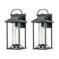 thumbnail image 3 of Outdoor Porch Lights, Textured Black Exterior Lighting Fixtures Wall Mount, Modern Outdoor Wall Sconce Lantern for House, Front Porch, Anti-Rust Waterproof Outdoor Garage Lights for Coach (2 pack), 3 of 8
